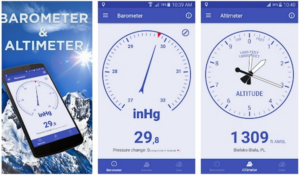 altimetru pe telefon - aplicații care măsoară altitudinea fără internet