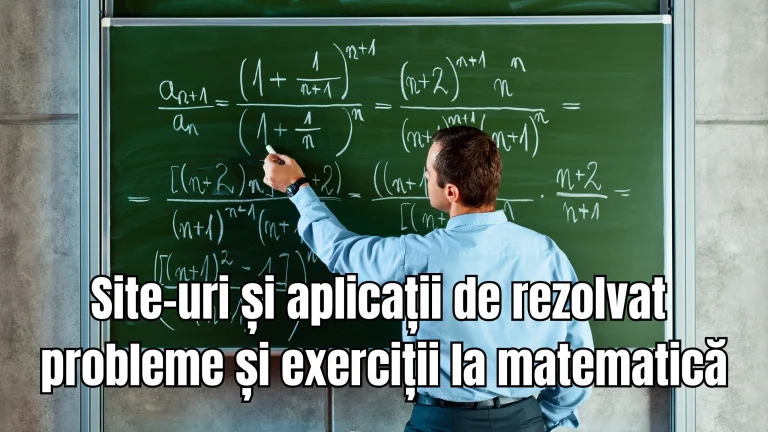 Site-uri și aplicații de rezolvat probleme și exerciții la matematică