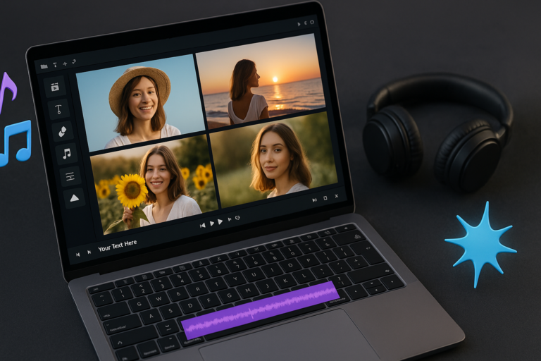 Program de făcut video din poze cu muzică, scris și efecte speciale